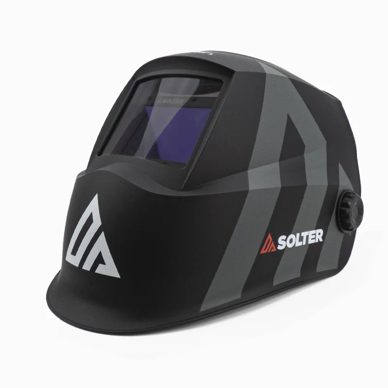 Pantalla de Soldadura Automática HELLMET R-05 BLACK, True Color y Visión Real 3D, Filtro DIN 3/4-8/9-13, 4 Sensores, Calidad Óptica 1/1/1/2, MMA, MIG/MAG y TIG, Diseño Ligero y Arnés Confortable