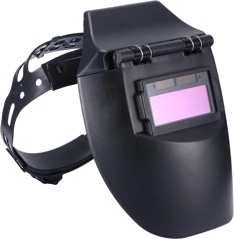 AOZBZ Máscara de soldadura, máscara solar de oscurecimiento automático, máscara de soldador, cascos de soldadura, diadema ajustable tamaño 52-61 cm, gran vista para moler, SMAW, MIG, TIG, GTAW