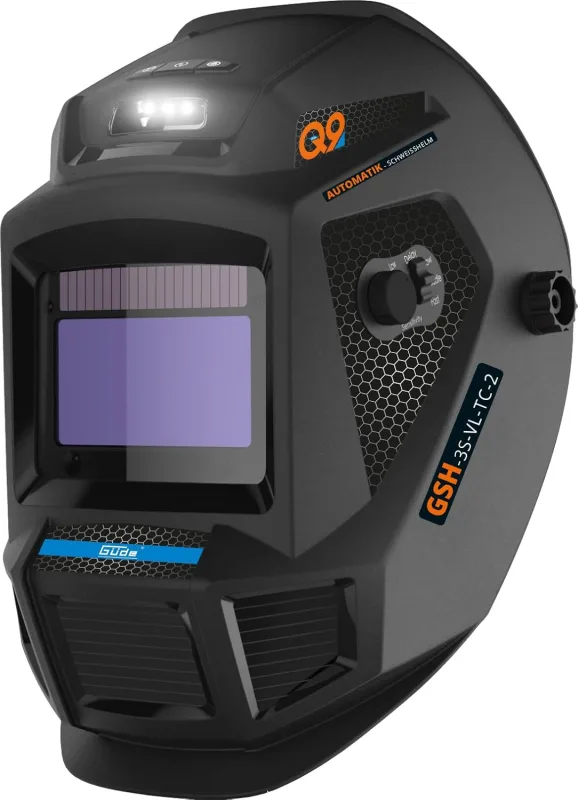 Güde GSH-3S-VL-TC-2 Auto Welding Helmet for Cutting/Sanding/Welding Work Solar and Lithium-Ion Battery True Color Filter Auto Darkening Filter (95 x 55