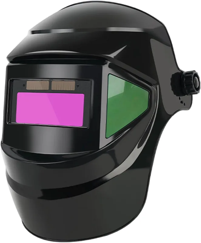 Casco de soldadura con oscurecimiento automático, pantalla LCD con energía solar, máscara de soldador de color verdadero, capucha de soldadura ajustable, transpirable y resistente al calor con dise