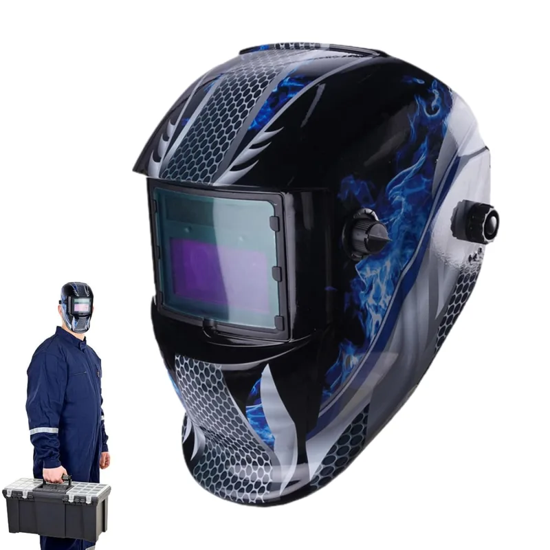 Auto Darkening Welding Hood,Auto Darkening Hood - Welder Mask Hood with Wide Viewing Screen | Safety Welding Cap
