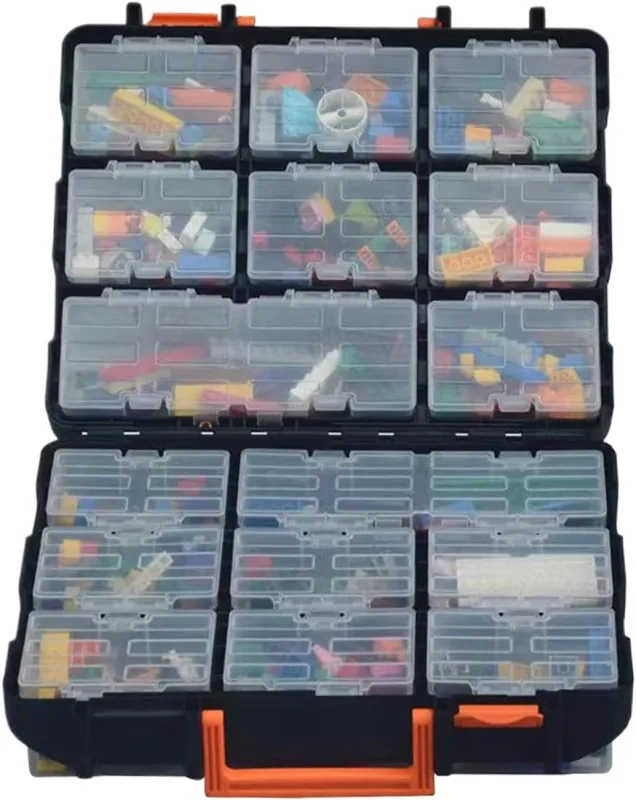 Genérico Organizador de Piezas Pequeñas | Estuche Desmontable con 16 Compartimentos | de Herramientas para Tornillos y Tuercas - para Tornillos Tuercas Joyeria Bisuteria Oficina Taller de Garaje