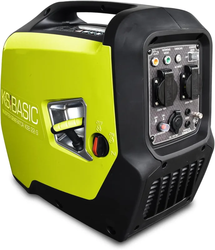 Inverter Generator KSB 21i S, Power Generator 2000 W, Emergency Generator for Sensitive Power Consumers, Euro 5 Motor, Protection Type IP23M notstromaggregat leise