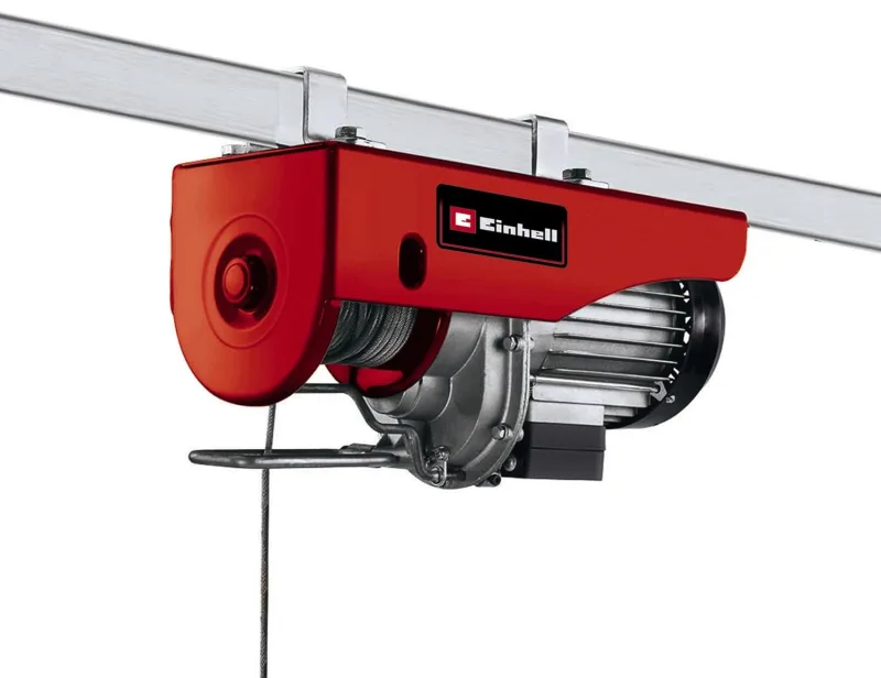 Einhell Electric hoist TC-EH 500 800 W emergency stop switch and thermostatic automatic brake including 12 m cable, guide roller with load hook and safety lock