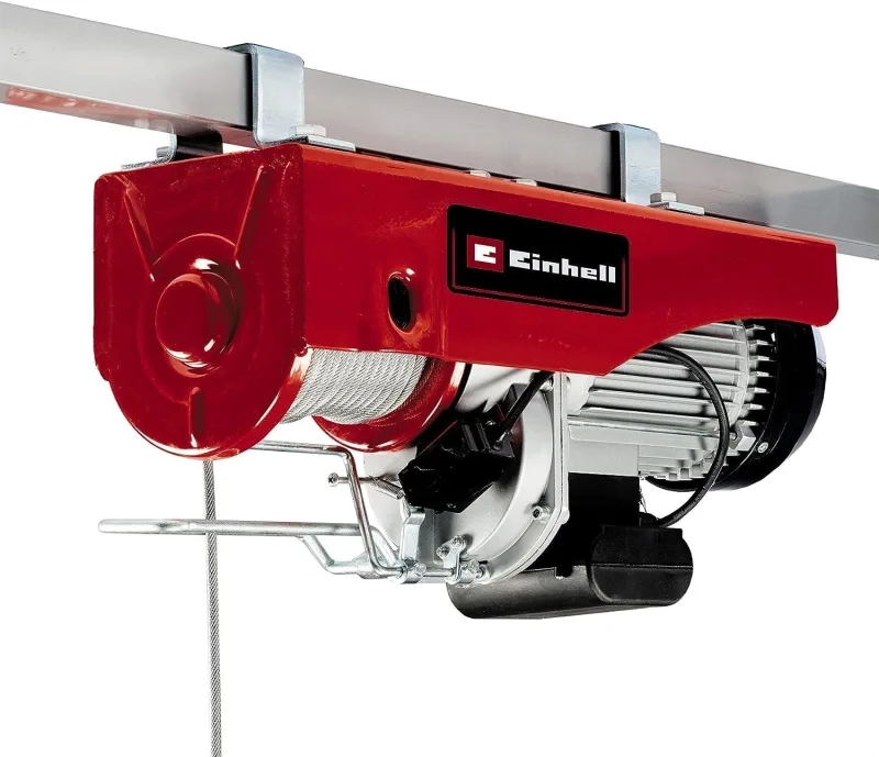 Einhell Cable Lift TC-EH 1000 (1600 W, up to 500 kg to 18 m, up to 1000 kg to 9 m, including guide pulley and safety bar, 18 m cable diameter 6 mm, 2 double clamps for mounting)