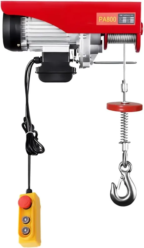 Polipasto Eléctrico Elevación eléctrica del Garaje del Taller de la grúa del Torno del alzamiento del andamio del Torno 800kg/1000kg Cabrestante Elevador(800Kg)