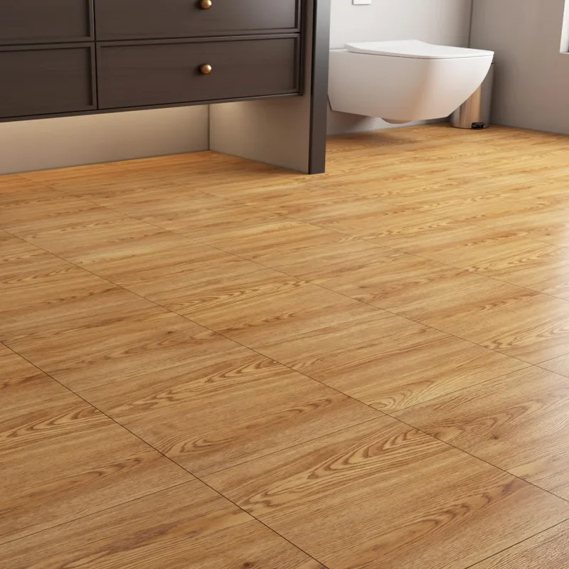 Yenhome 3 Pieces Vinyl Flooring Self Adhesive Wooden Floors Brown 30 x 30 cm Vinyl Floor Adhesive PVC Wood Floor Brown Waterproof for Bedroom Non-Slip Wear Resistant