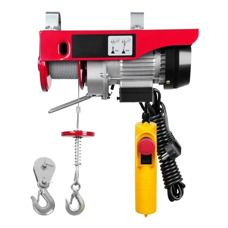 Polipasto Cabrestante Eléctrico Polipasto Grúa De Polipasto Eléctrico De 250kg, Elevador Portátil, Cabrestante Aéreo Para Garaje Con Control Remoto Inalámbrico/con Cable(Wired 250kg)