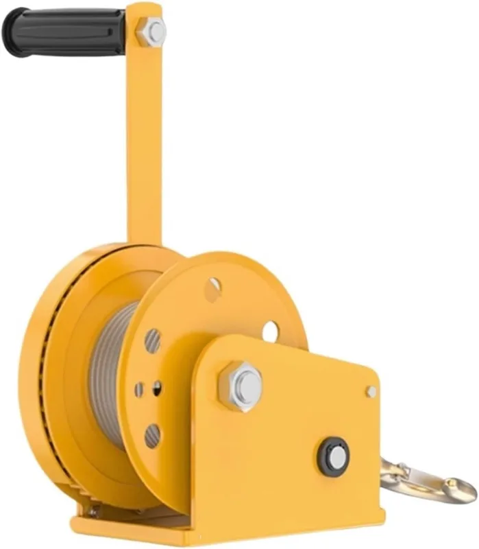 Polipasto Eléctrico Cabrestante Manual de 1200 libras, torno de manivela con engranaje autoblocante, herramienta de tracción de polipasto de elevación portátil Montacargas eléctrico(Bearing type 10m)