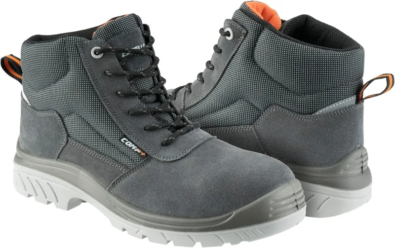 Bellota 72309GJS1P - Comp+ Grey S1P Safety Boot for Men and Women with Breathable Split Leather, Padded and Reinforced Anti-abrasion Zones