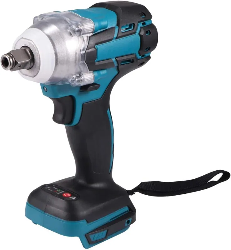 Impact Wrench, Pneumatic Impact Wrench 320nm Impact Gun 3200RPM Drill Driver Battery High Torque Compressed Air Impact Screwdriver for Makita BL1850 BL1860B Battery