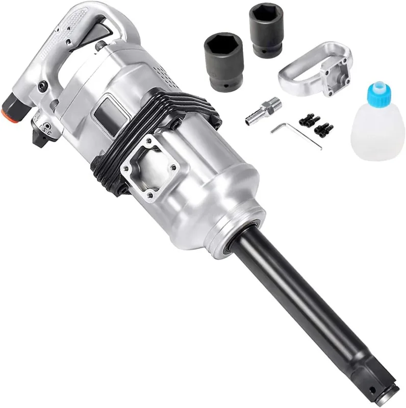 Pneumatic Impact Gun 2700 NM Loose/2180 Nm Tightening, 4200 RPM, Manual Impact Drill, Ideal for Trucks, Tractors, Industrial Machinery, Tires and Heavy Equipment