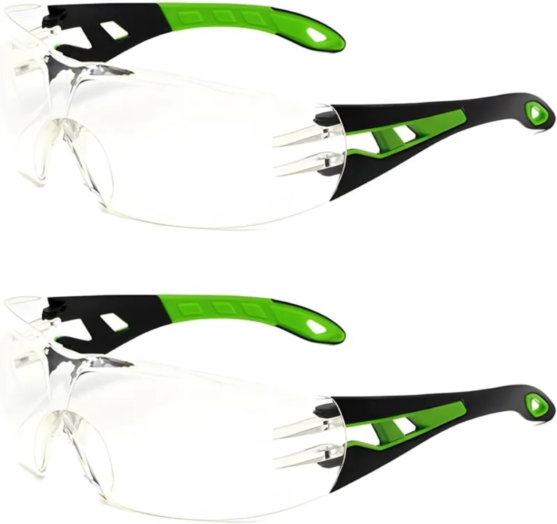 2 gafas de seguridad, gafas de seguridad para mujer, transparentes, ligeras, resistentes a los arañazos, gafas transparentes de protección de trabajo, antivaho y resistentes a los arañazos para