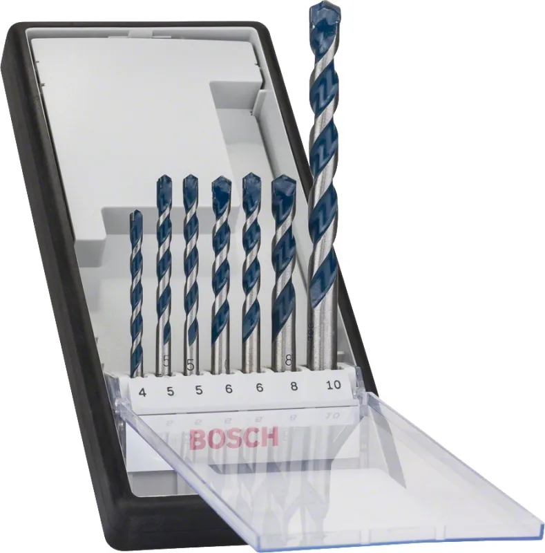 Set de brocas cyl5 para granito y hormigón robustline 7 unidades bosch