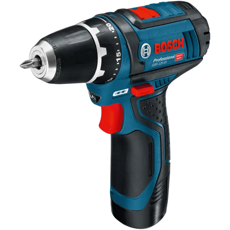 Atornillador 12v con 2 baterías de 2ah bosch azul