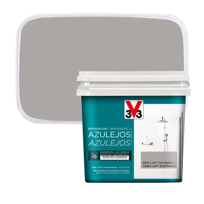 Pintura para azulejos y paneles gris loft 750 ml