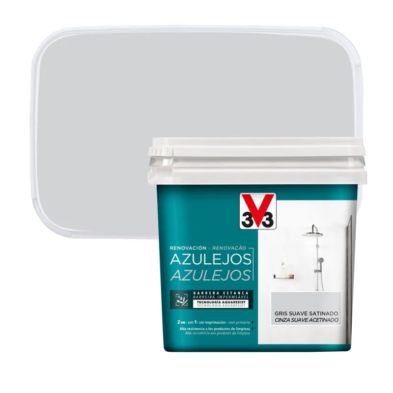 Pintura para azulejos y paneles gris suave 750 ml