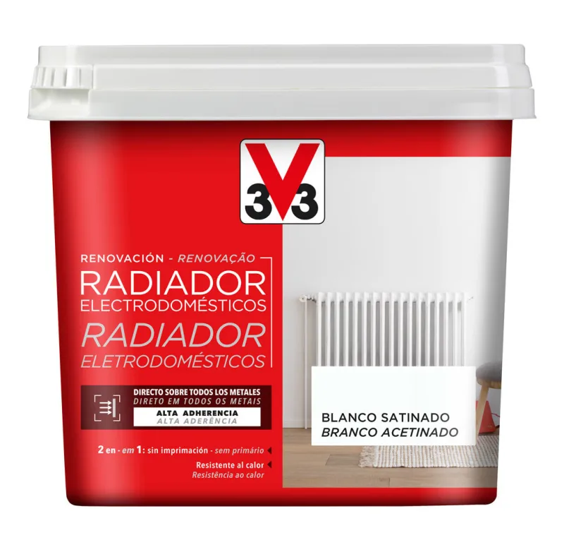Pintura para emisores térmicos y electrodomésticos blanco 750 ml