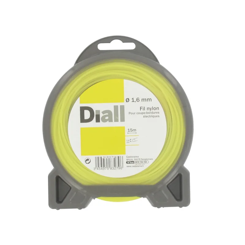 Hilo de nylon redondo ø 1,6 mm x 15 m diall