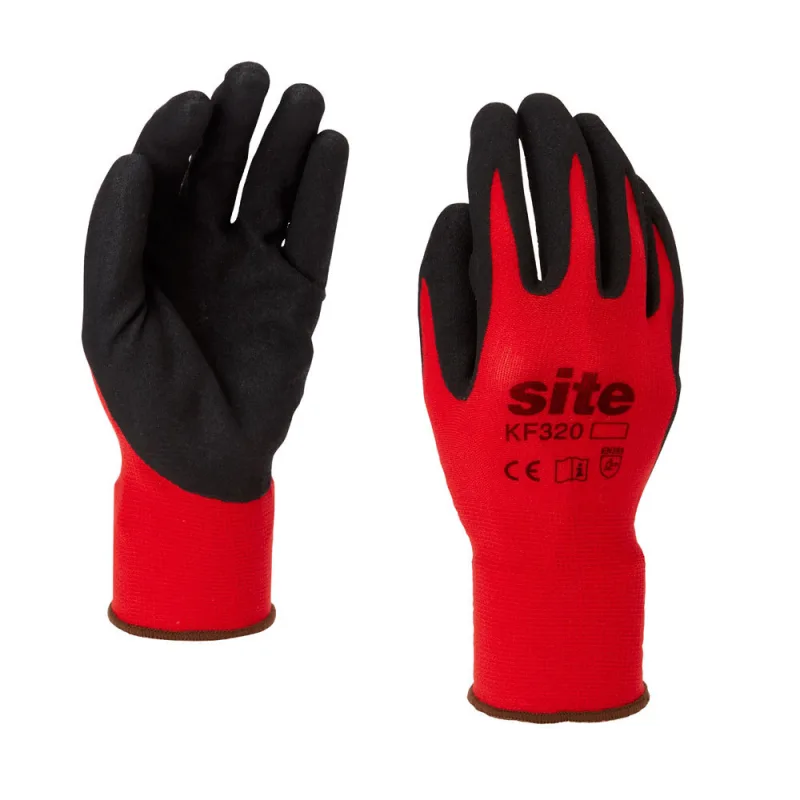 Guantes nitrilo rojo site talla l