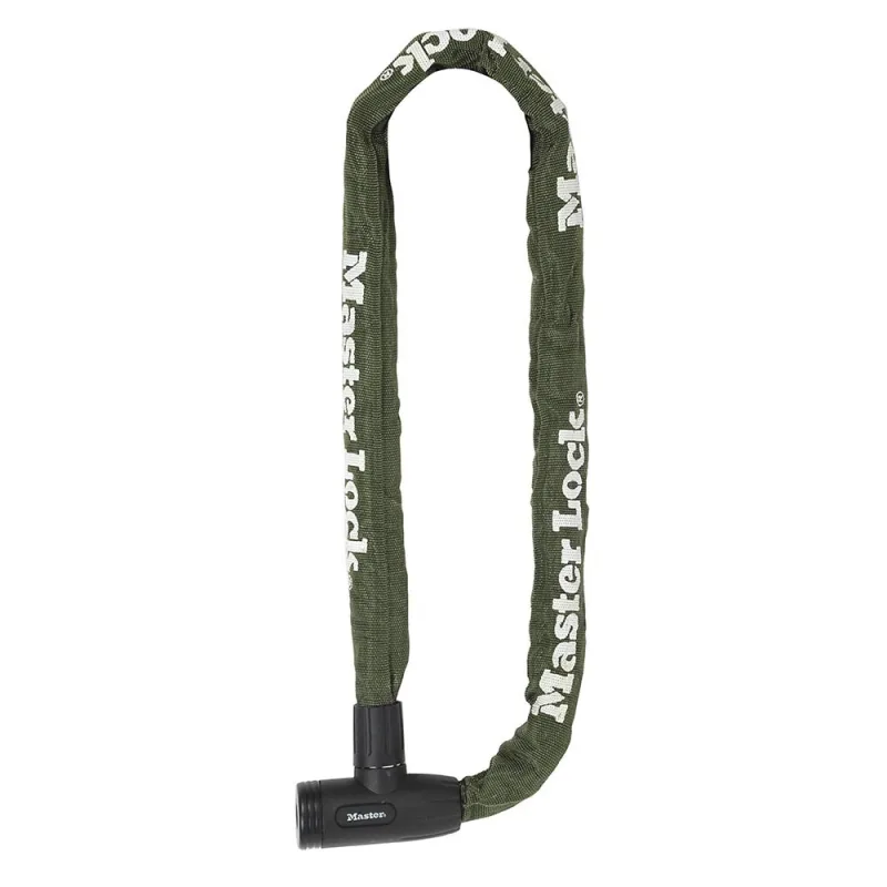Cadena antirrobo forrada con cerradura integrada 8mm x 1m masterlock