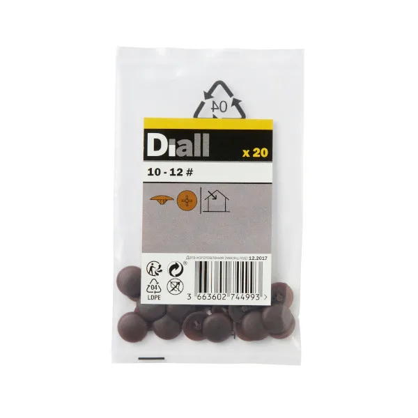 Tapa de tornillos marrón diall 20 uds