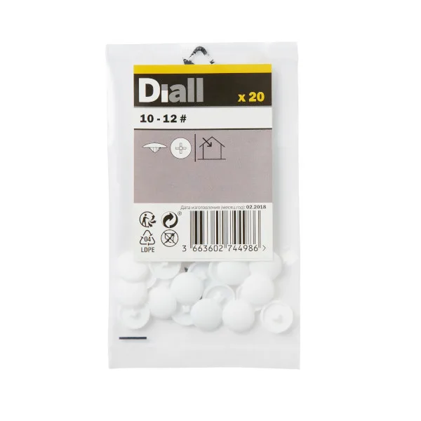 Tapa de tornillos blanco diall 20 uds