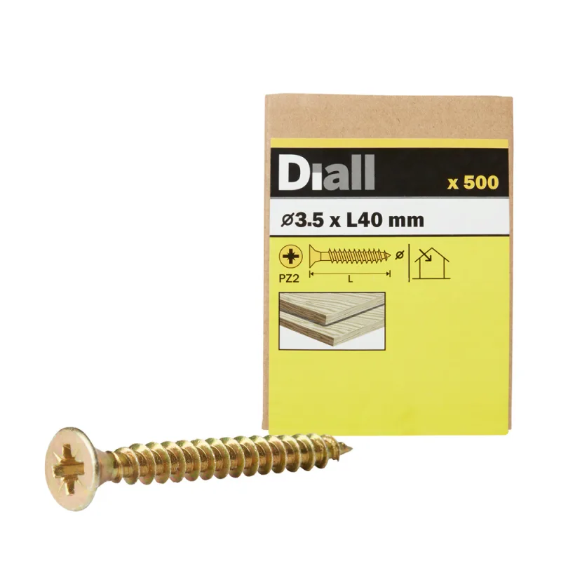 500 tornillos para madera abi pz 3,5x40 mm diall