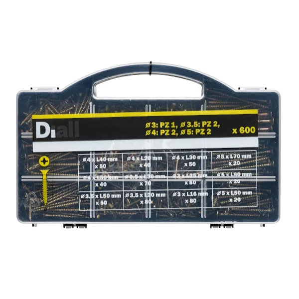 Set tornillos para madera abi torx 600 uds diall