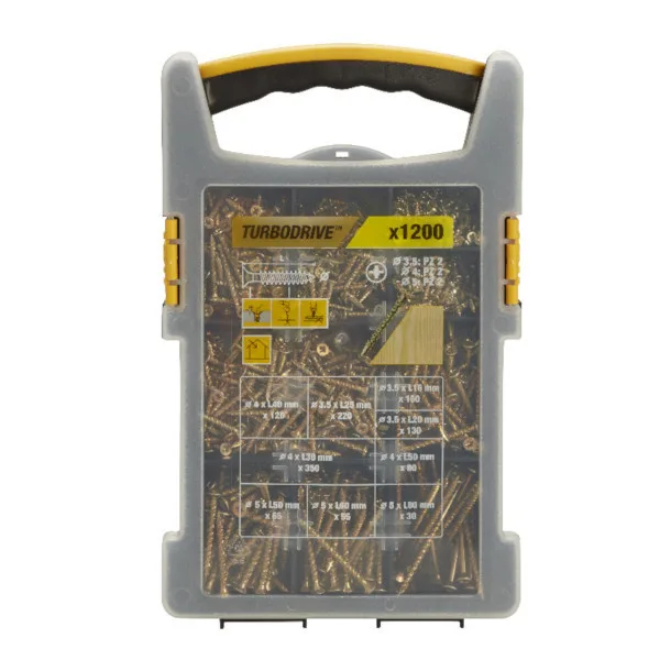 Pack tornillos pz para madera diall 1200 uds