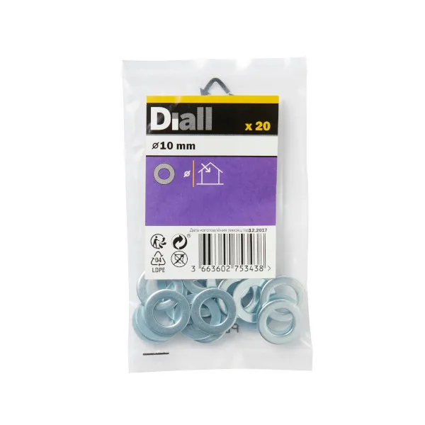 Arandela estrecha m10 diall 20 uds