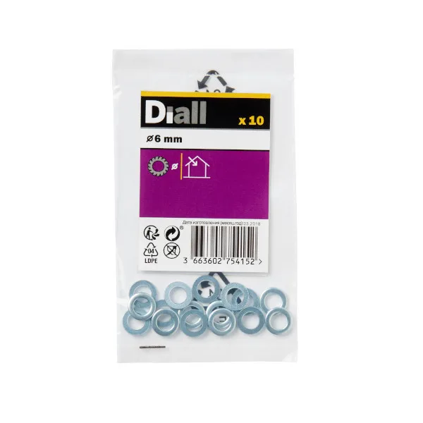 Arandela dentada m6 diall 10 uds