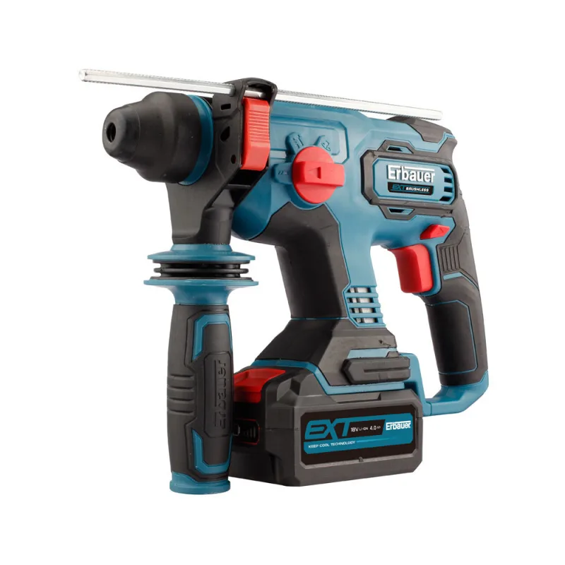 Martillo perforador 18 v sds+ brushless batería 4 ah erbauer
