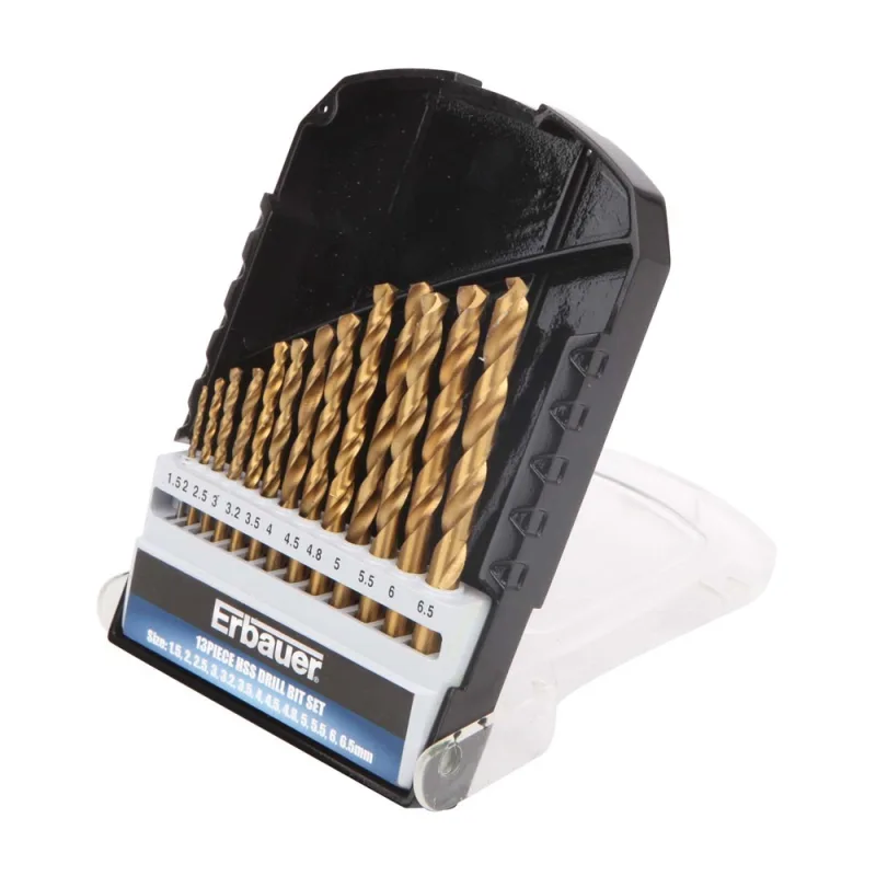 Pack brocas hss titanio erbauer 13 uds