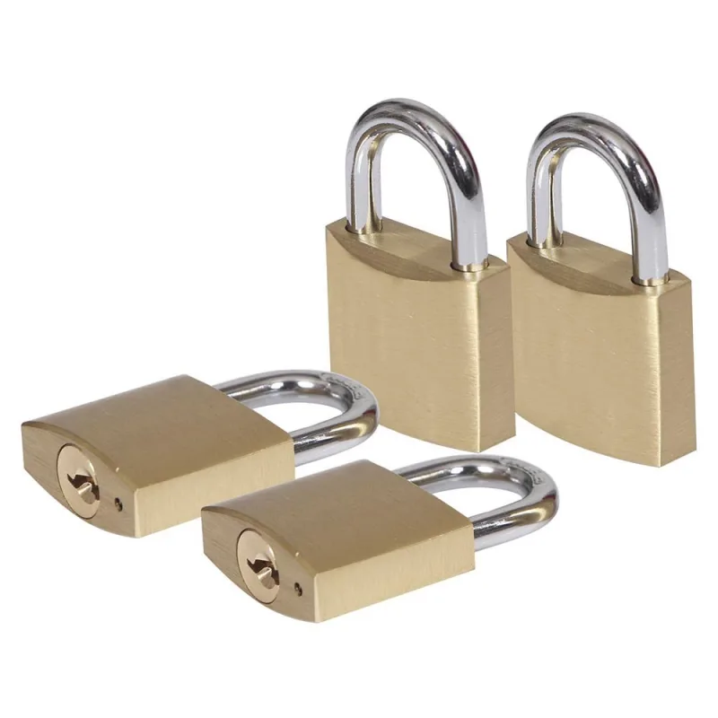 Pack 4 candados latón 40mm s&l