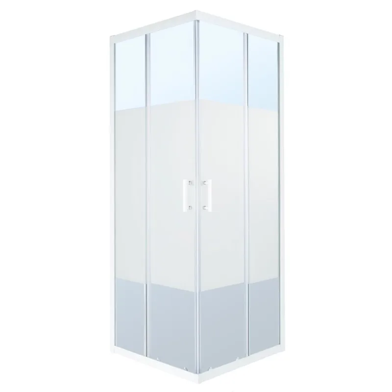 Mampara de ducha cuadrada serigrafiada 190x70x70cm onega