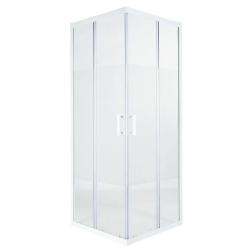 Mampara de ducha cuadrada serigrafiada 190x80x80cm onega