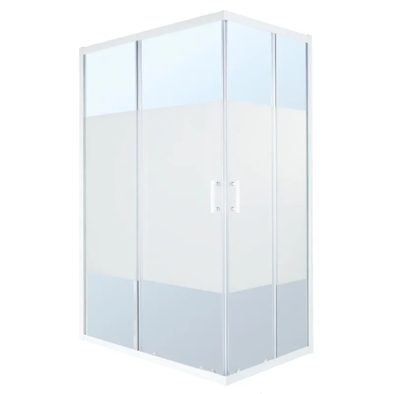 Mampara de ducha rectangular serigrafiada 190x90x70cm onega