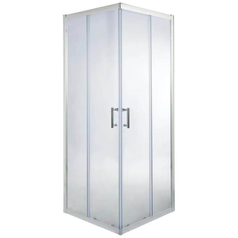 Mampara de ducha cuadrada transparente 190x80x80cm onega