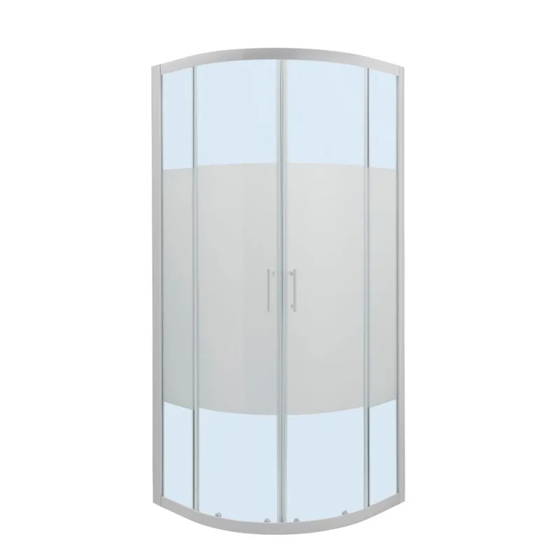 Mampara de ducha semicircular serigrafiada 80x80cm onega