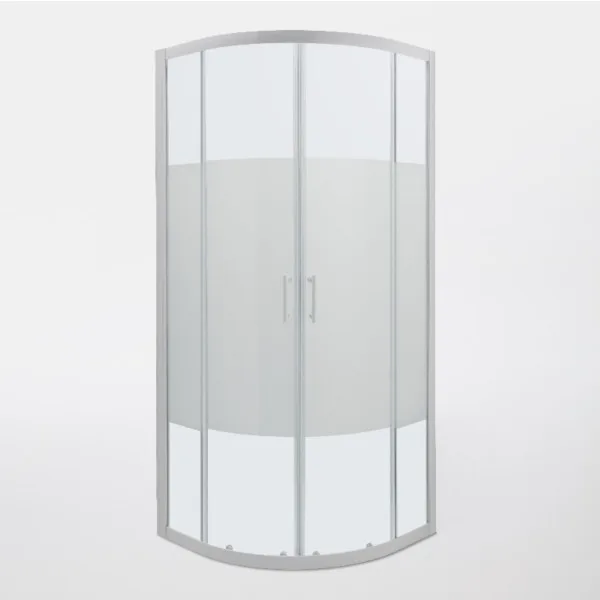 Mampara de ducha semicircular serigrafiada 190x90x90cm onega
