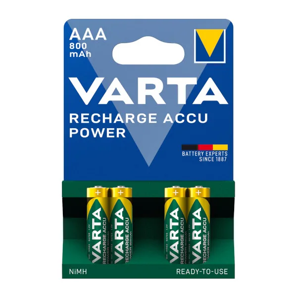 Pack 4 pilas recargables aaa varta