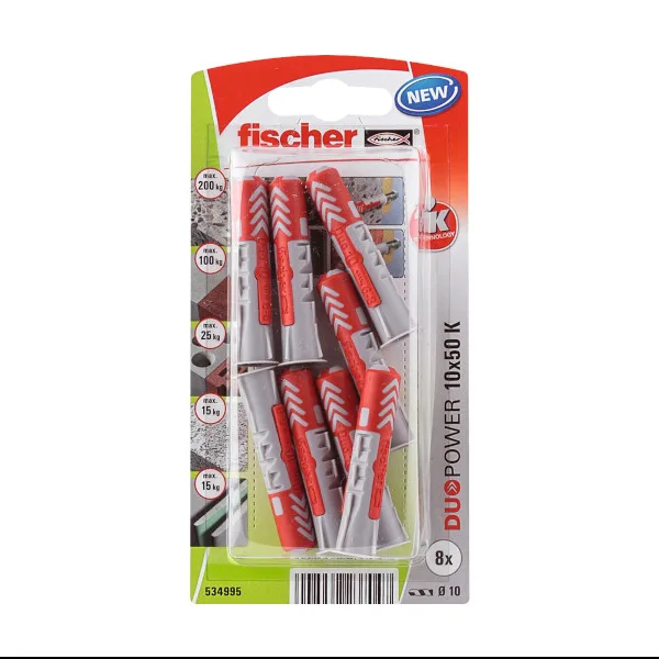 Tacos duopower 10 x 50 mm fischer 8 uds