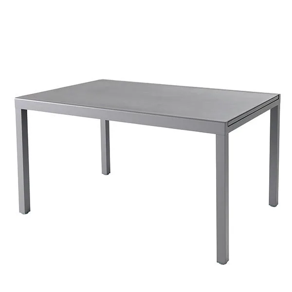 Mesa de jardín extensible gris moorea 75x90x140/200cm goodhome