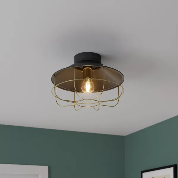 Lámpara zelie negro y dorado