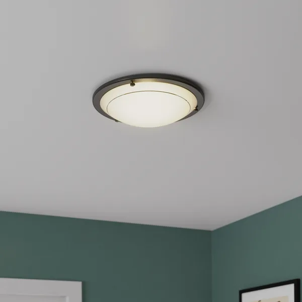 Plafón henria negro 29 cm