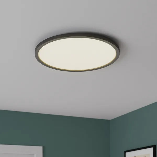 Plafón led medeas negro 24 w