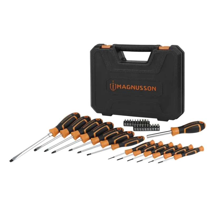 Pack 34 destornilladores con maletín magnusson