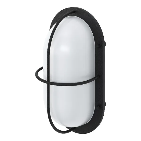 Aplique exterior oval negro pinusa