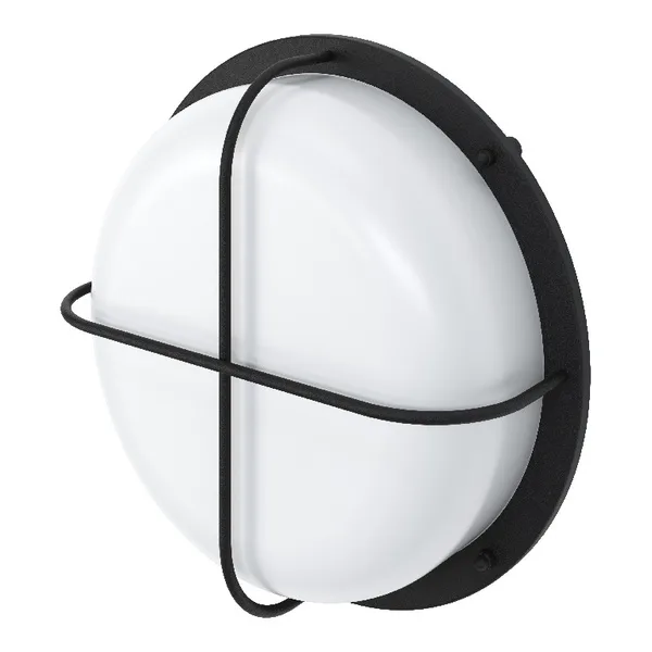 Aplique exterior redondo negro pinusa